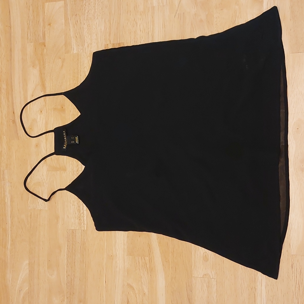 EUC. Revamped Premium Collection Black Spaghetti Strap Top Size M